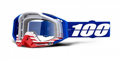 brýle RACECRAFT ANTHEM, 100% - USA (čiré plexi)